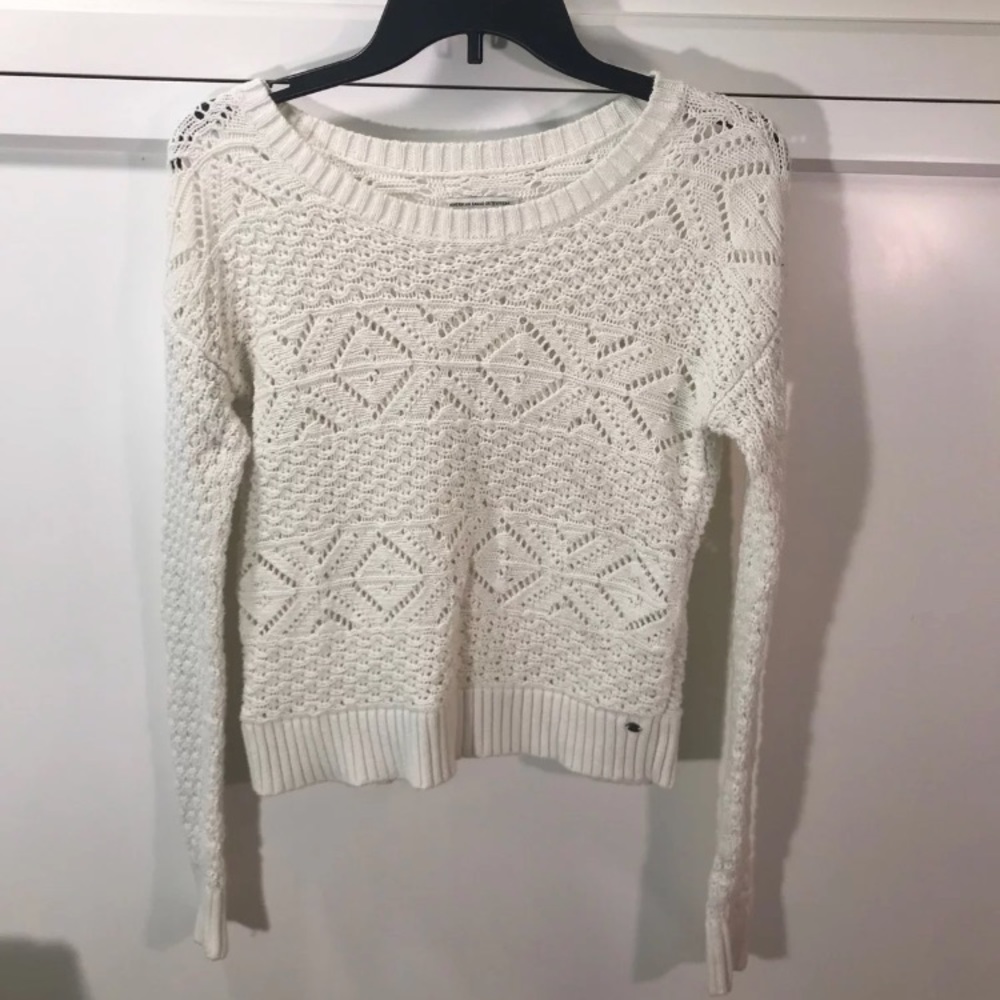 White American Eagle Knit Sweater